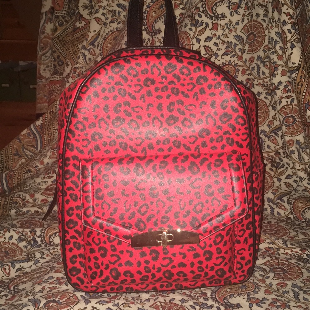 Red Leopard Backpack